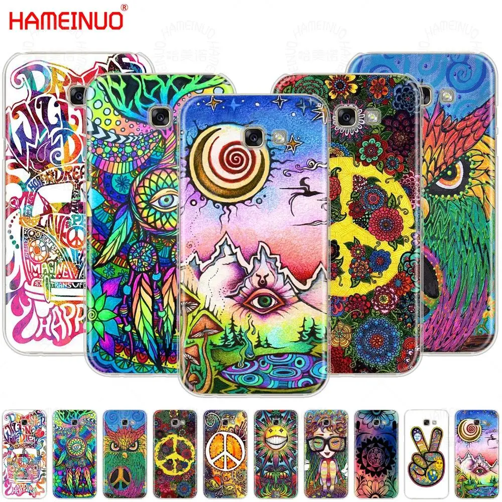 HAMEINUO Hippy Hippie Psychedelic Art Peace cell phone case cover for