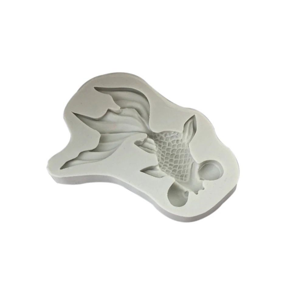3D Золотой рыбный пирог плесень приспособление для украшения помадка силиконовая форма для торта Форма для сахарной пасты цветок марципан моделирование пасты