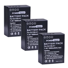 PowerTrust 3Pcs 1800mAh BLH-1 BLH 1 BLH1 Replacement Li-ion Batteries for Olympus E-M1 Mark II Digital Camera