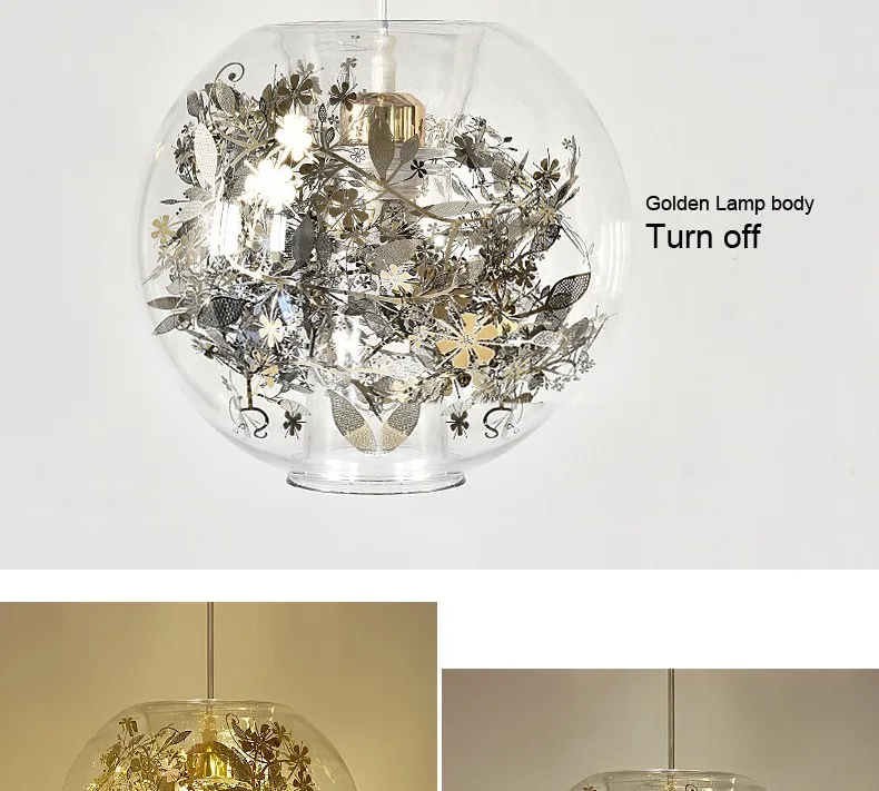 Modern Tangel Globe Flower Light Pendant Lamp 32