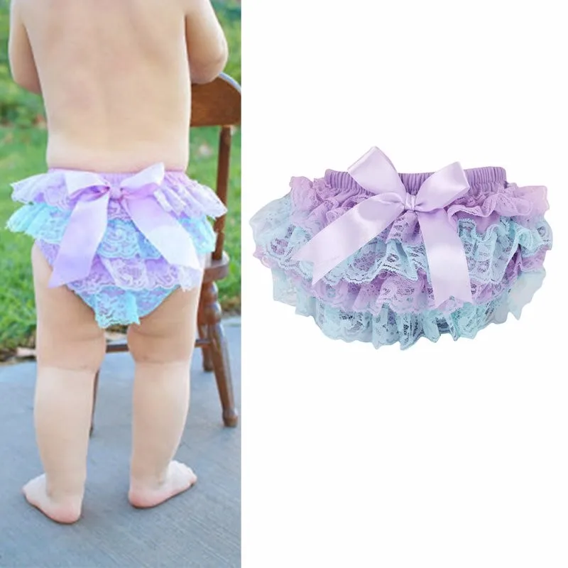 Детская кружевная юбка для маленьких девочек Шорты с кружевом юбка-шорты для малышей с пачкой и подгузником нижние юбки Y4