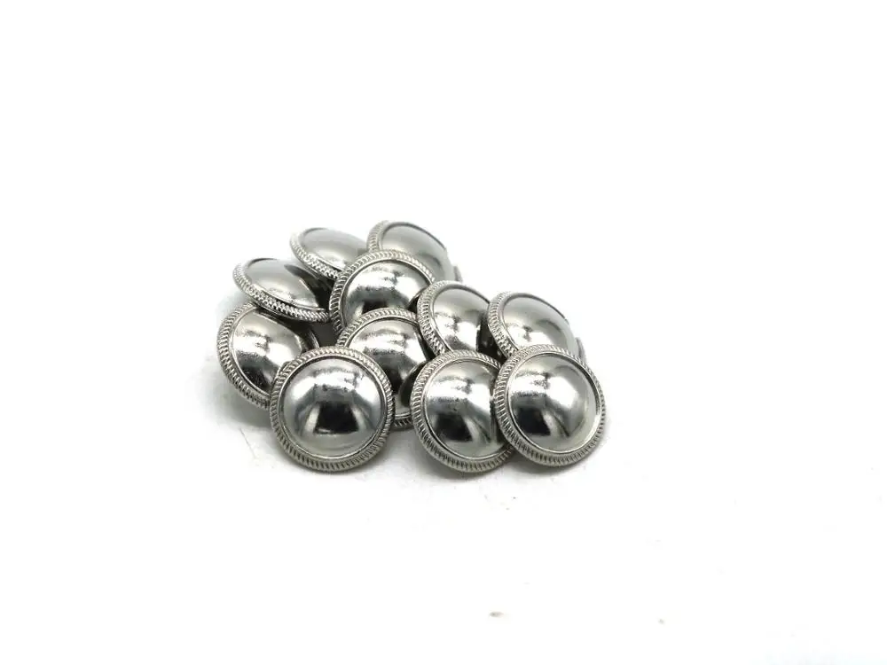 

30pcs 17mm Zinc metal alloy Sewing Button Metal Buttons Round silver button