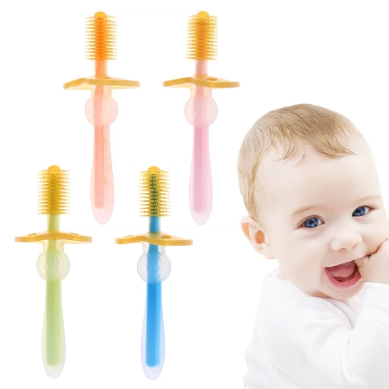 Baby Toothbrush Soft Silicone 360 Degree Brush Safe Guard Training