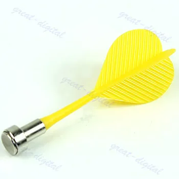 

New Bullseye Target Game Plastic Magnetic Flat Tips Darts Double Sided Safe Dart