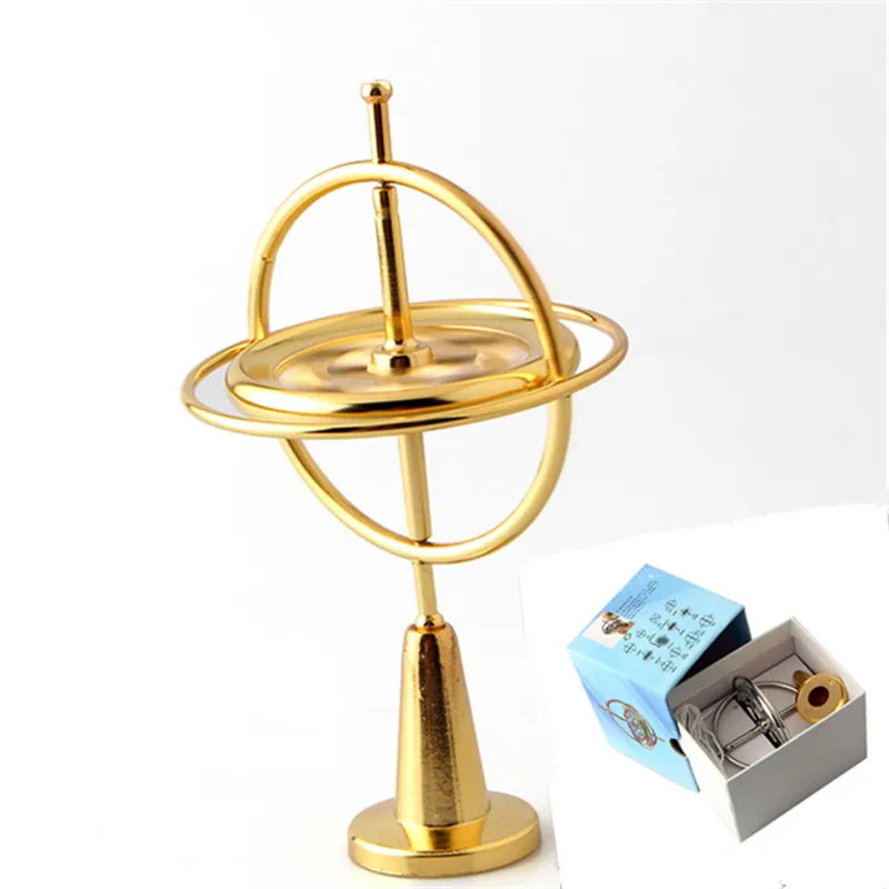 ZXZ Metal Magical Balance Spinning Top Magic Gyroscope Gyro Intellectual Gryo Toy Education Ornament Kis Christmas Gift