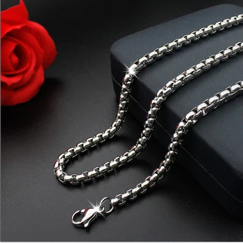 

1PC Silverly Stainless Steel Keel Chain For Women Men Jewelry Necklaces & Pendants Charms Jewelery Wholesale (2mm-5mm Wide)