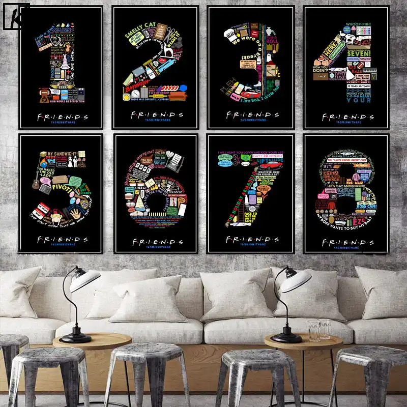 Poster Friends Tv Show Clic Bar Mordern Number Quote Posters Bar Mordern Number Quote Posters
