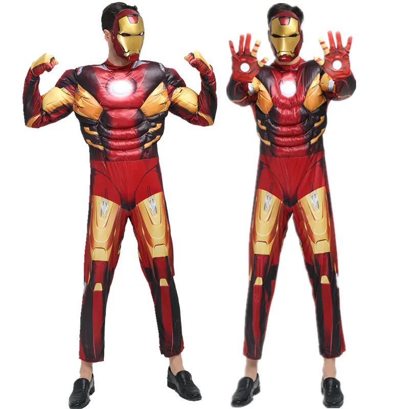 

muscle kids iron man costume helmet mask adult suit cosplay for women adult adulto halloween costumes for men adult