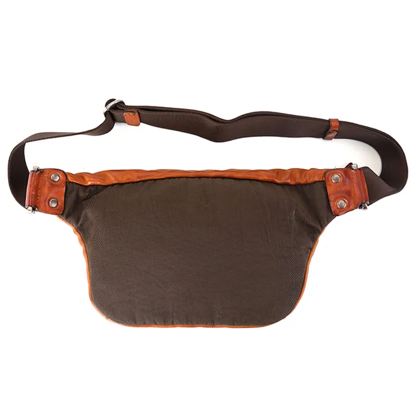 AETOO Retro chest bag men's leather handmade casual shoulder bag diagonal cross bag leather men's pockets tide soft leather