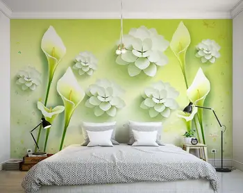 

3d wallpaper custom mural non-woven 3d room wallpaper Fresh lily 3 d TV setting wall murals photo wallpaper for walls 3 d