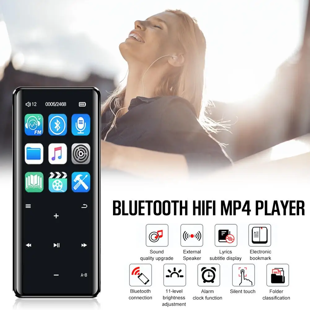

X5 MP4 Player 16GB 8GB Bluetooth FM Touch Screen With Speaker OTG Download HiFi MP3 TF Card Recorder Pen Radio MP4 Audio Player