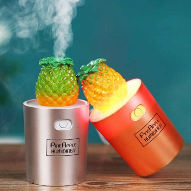 

New Colorful Night Light New Pineapple Humidifier Low Noise LED Light Easy To Carry Cabinet And Delicate For Household