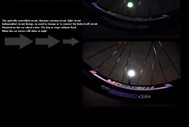 1 Pair LED Cycling Motor Bike Bicycle Car Wheel Tire Valve Wheel Lights Luces Bicicleta Farol bike Brand New LT0060 (4)