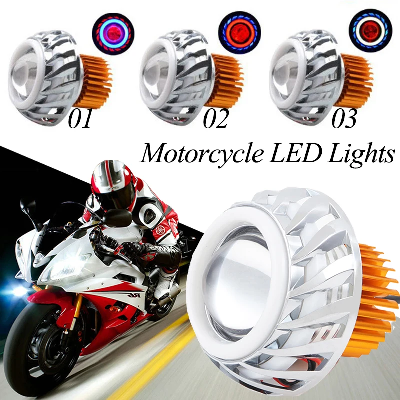 1pcs Motorcycle Headlights Excellent led lighting 12V 2400lm Spotlight moto Fog Lamp Motorbike Auxiliary driving lamp Headlamp |