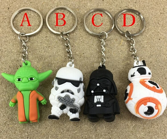 Оптовые Смешанные 60 шт. Star Wars 3D брелок для DIY сумка кулон Best подарок q-8