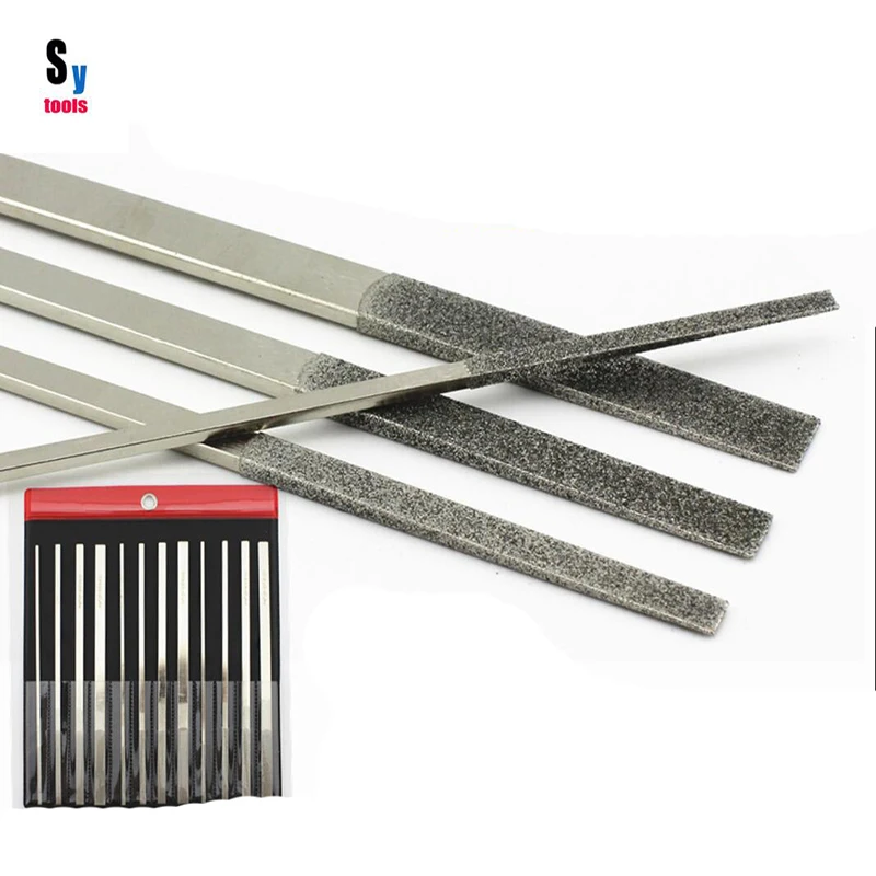 

CF-400 Sy tools diamond Alloy Ohira oblique rasp file 12 pcs 150# 200# 400# 600# sharpener