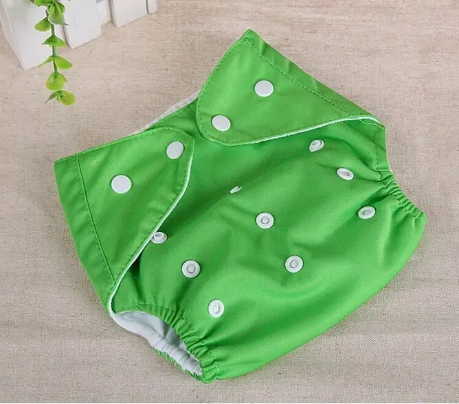 Лидер продаж, 5 шт./партия, регулируемый Дышащий тканевый подгузник многоразовый подгузник для малышей, подгузники, моющиеся, 7 цветов, хлопок, ctrx0009 - Цвет: green
