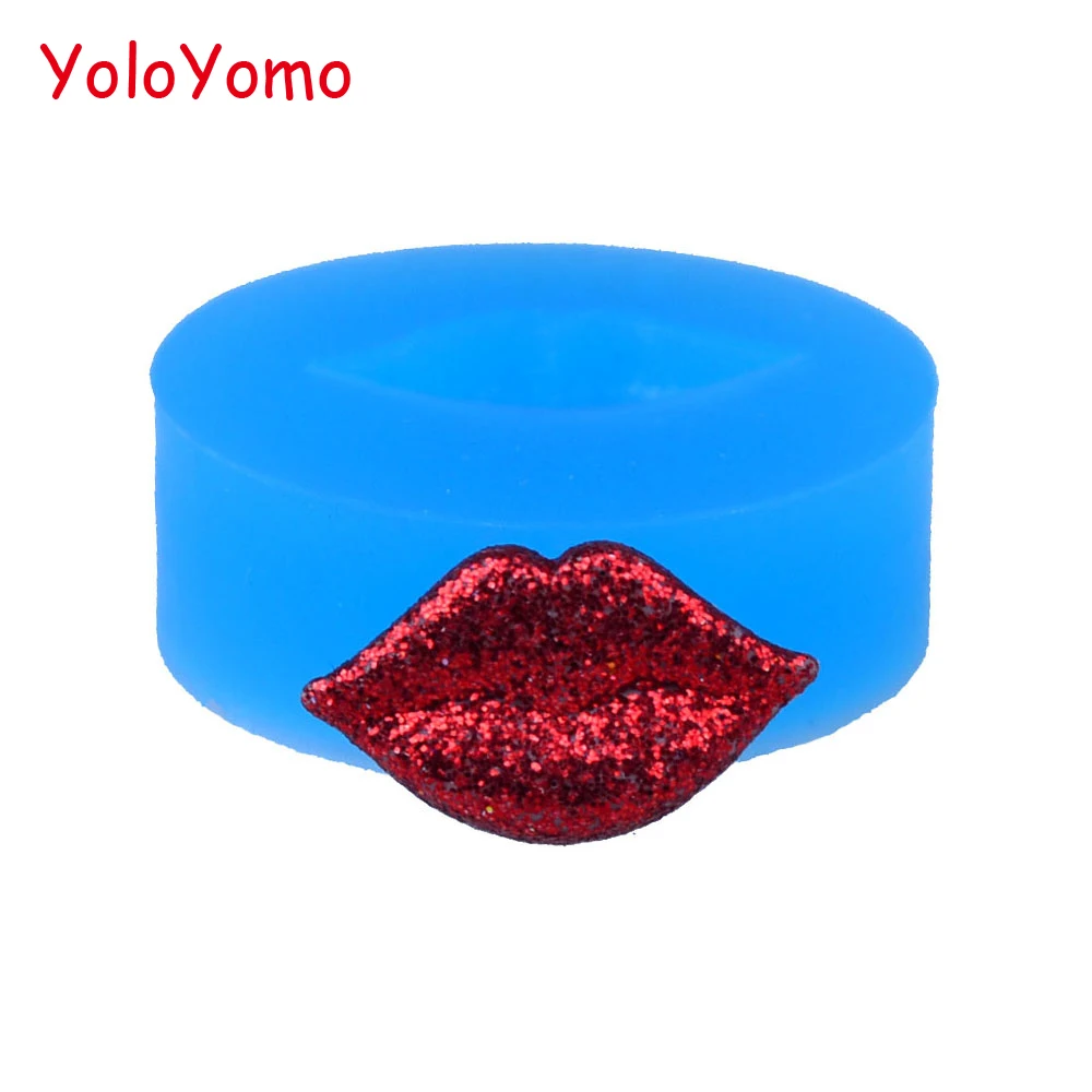 

F270YL 19.2mm Shiny Lip Silicone Push Mold -Cupcake Topper Fondant, Candy, Chocolate, Jewelry DIY, Resin Polymer Clay, Gum Paste