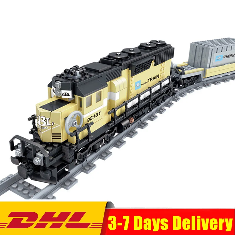 

Kaizi 98101 The Battery Powered Motorized Maersk Train Container Diesel-Electric Freight Train Model Bricks Blocks Toys Gifts