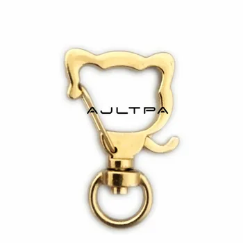 

1000pcs 35x24MM Fashion Cat Shaped Carabiner Swivel Clasps Keychain Zinc Alloy Keyring Metal Keychain Couple Friend Gift H4773