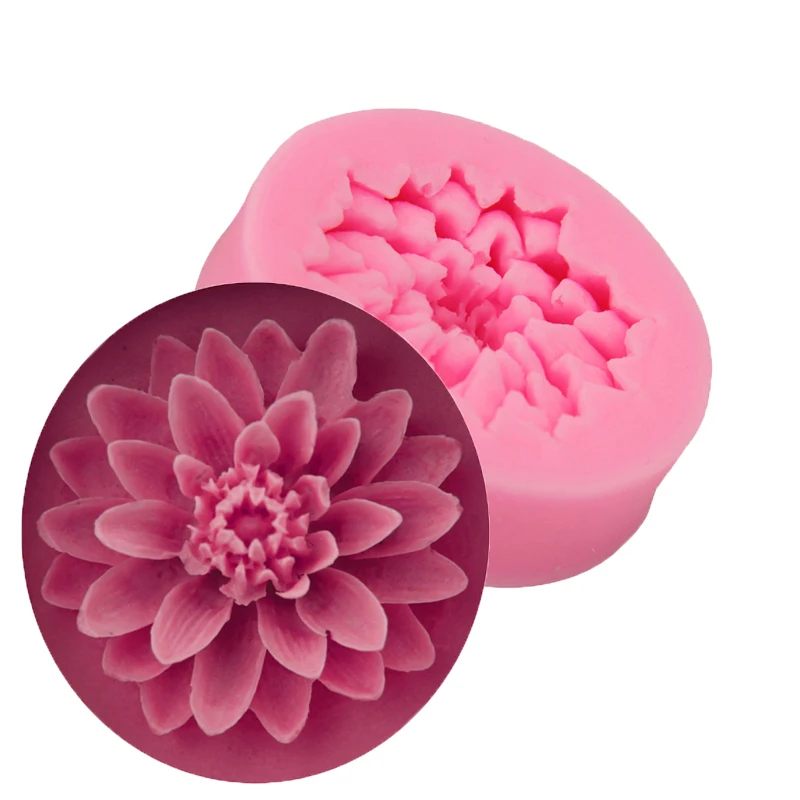 

Flower Silicone Soap Mold Making 3D Form Fondant Mould Silikone Gunpaste Sugarcraft Cake Decorating Tool DIY for Handmade