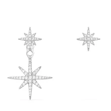 MeiBaPJ Новая мода 925 стерлингового серебра звезды блестящие серьги-гвоздики для женщин Свадебные и вечерние очаровательные ювелирные изделия Подарочная коробка