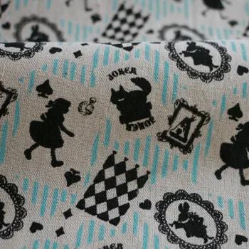 

Walking Girl cotton and Linen Fabric by meter Retro Vintage fabric for sewing crafts cotton fabric 100*155cm