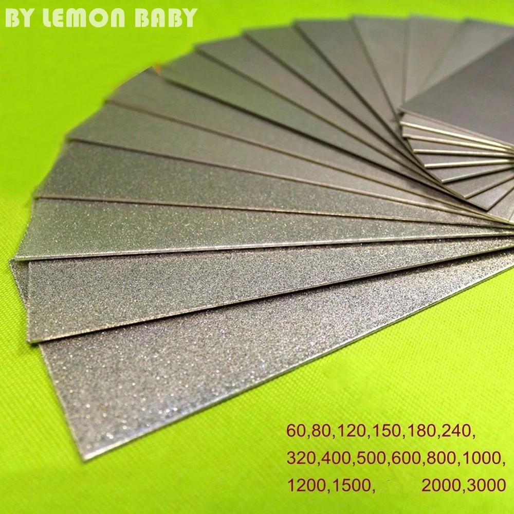

60-3000 Grit Thin Diamond Sharpening Stone Rectangle Knife Tool Whetstone For Grinding Stone Wood Crafts Grinding Tool WLL9207