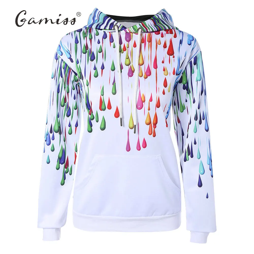 Buy Gamiss Autumn Women Hoodies Oil Painting Waterdrop
