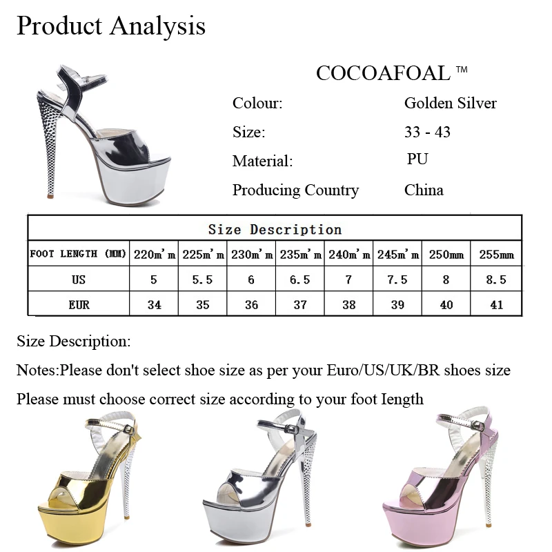 Женские серебряные свадебные сандалии COCOAFOAL каблук 31 48 16 см модные сексуальные