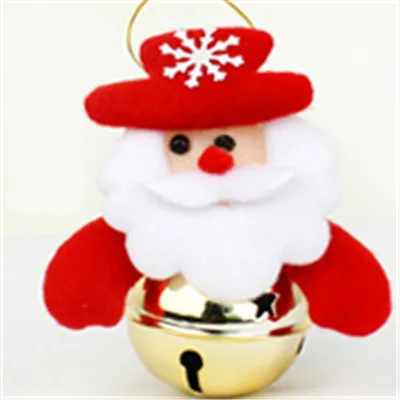 2 шт рождественские колокольчики Подарок Снеговик Клаус колокольчики для рождественской елки украшения Олень Медведь Кулон Рождественская Кукла висячие украшения - Цвет: SD021E