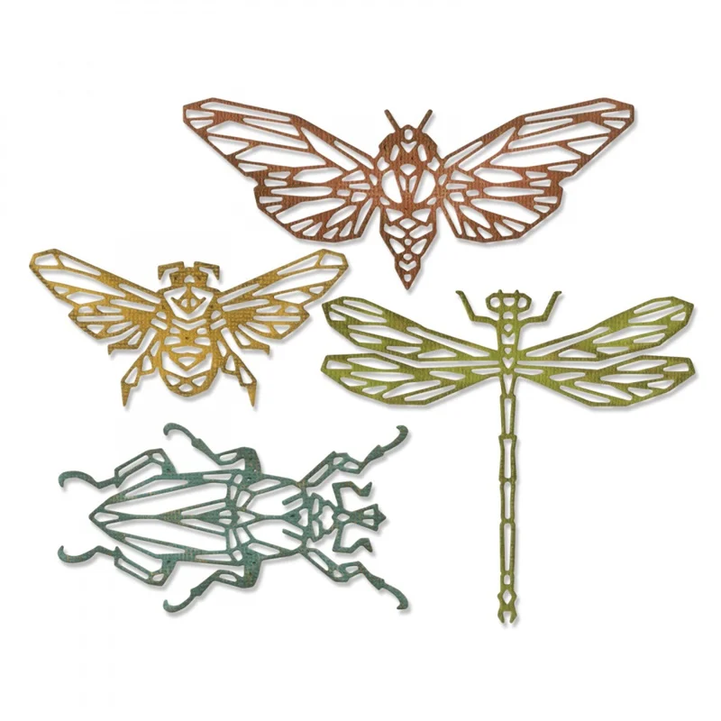 

Geo Insects Metal Cutting Dies Stencils For DIY Scrapbooking Album Photo Paper Cards Decorative Handcrafts New 2019 Embossing
