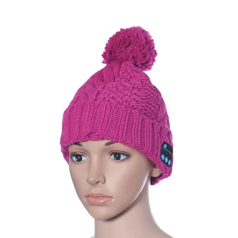 

Brand New Winter Women Knitted Beanie Wireless Bluetooth Smart Cap Headset Headphone Hats Amazing Sep 5