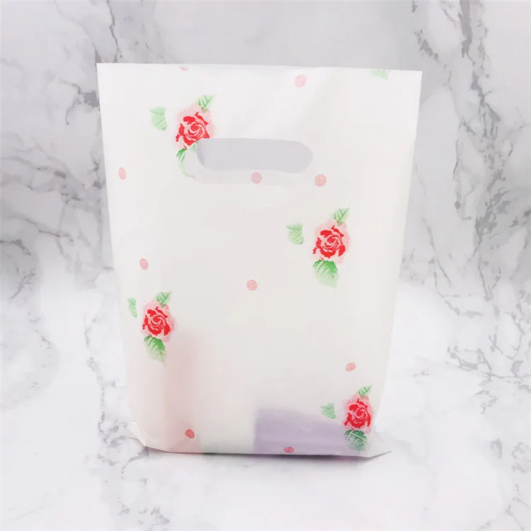Более леопардовым узором ювелирные изделия Пластик сумка с ручками 15x20 см подарок на свадьбу из бутика подарочная упаковка Пластик с ручкой - Цвет: Yellow Red Rose