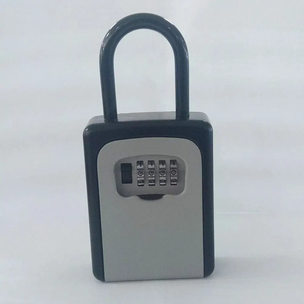 

2019 Hot 4-Digit Combination Lock Key Safe Storage Box Padlock Security Home Outdoor Supplies For DOY