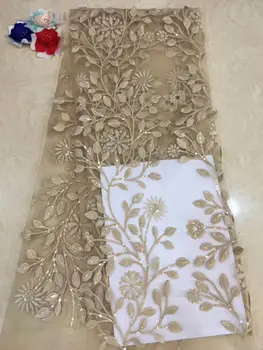

High quality African net lace fabric with advanced Sequins guipure lace fabric.2019 New Nigeria tulle lace fabric(7-19