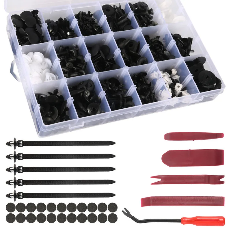 730pcs Car Door Body Push Pin Rivet Trim Clip Retainer Fastener Panel Moulding