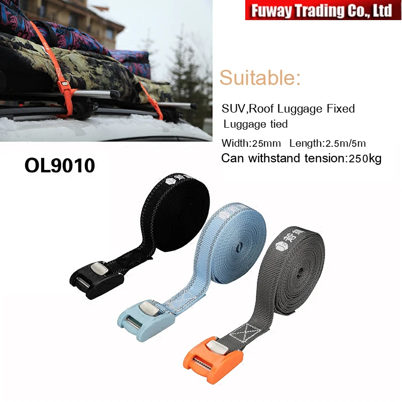 FUWAYDA 5M SUV Travel Off road Moving Transport fixed straps car tension rope Ratchet Tie