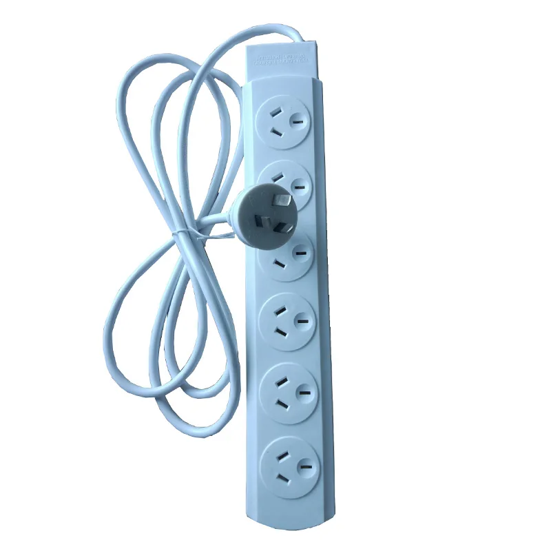 

SAA AU Plug Portable Power Strip 4 6 AC Outlets Extension Socket 1.8M Extension Cable Overload Protection 2400W