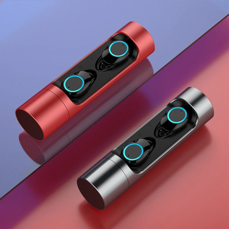 

Volume Control 5.0 Bluetooth Earphone TWS Wireless Earbuds Cordless IPX7 Waterproof Earphones and Charging Box For iOS Android
