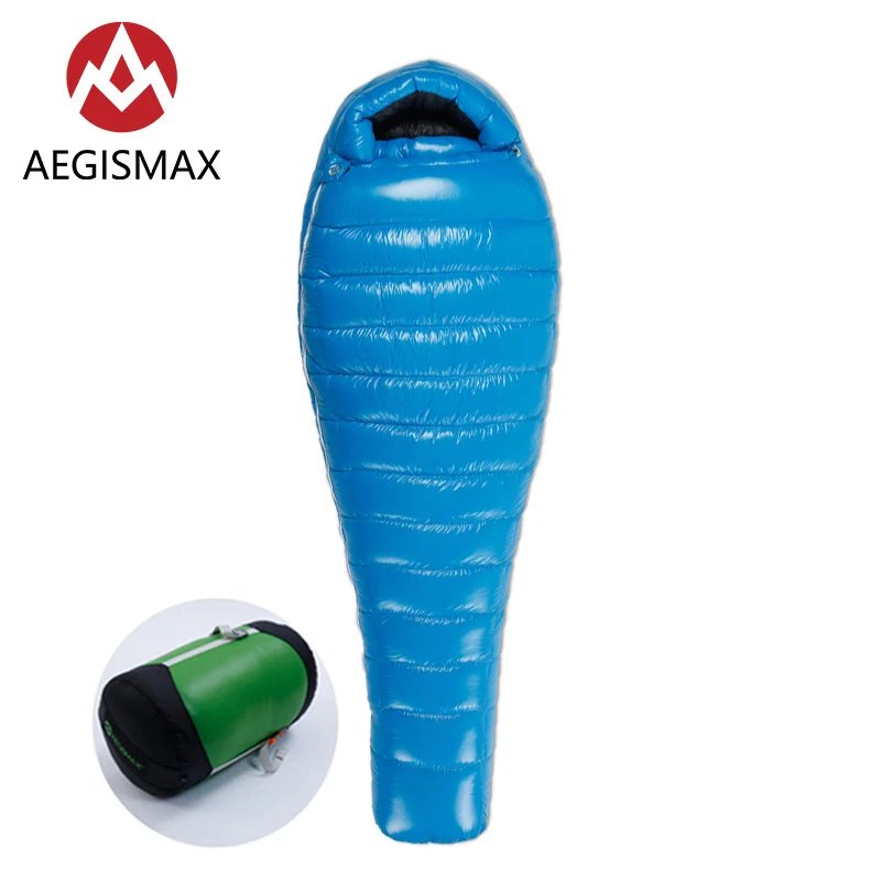 AEGISMAX 95% белый гусиный пух мумия кемпинг холодный зимний спальный мешок