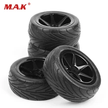 90mm RC 1/10 en la carretera neumático de cochecito Llantas de ruedas 12mm Hex 4 Uds conjunto para HSP HPI Racing piezas accesorios