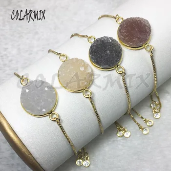 

5 Pieces natural druzy bracelets natural stone jewelry accessories crystal accessories druzy bracelets 9385