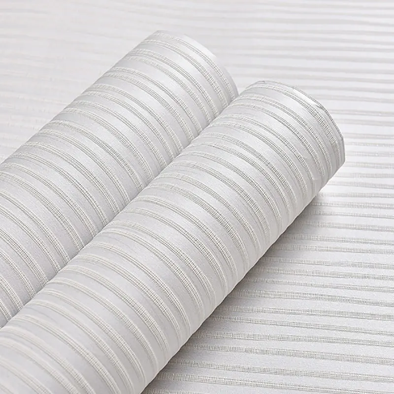 

Modern 3D Vertical Stripes Wallpaper Roll Vision Extended Beige Grey Creamy White Living Room Wall Papers Stripped for Walls