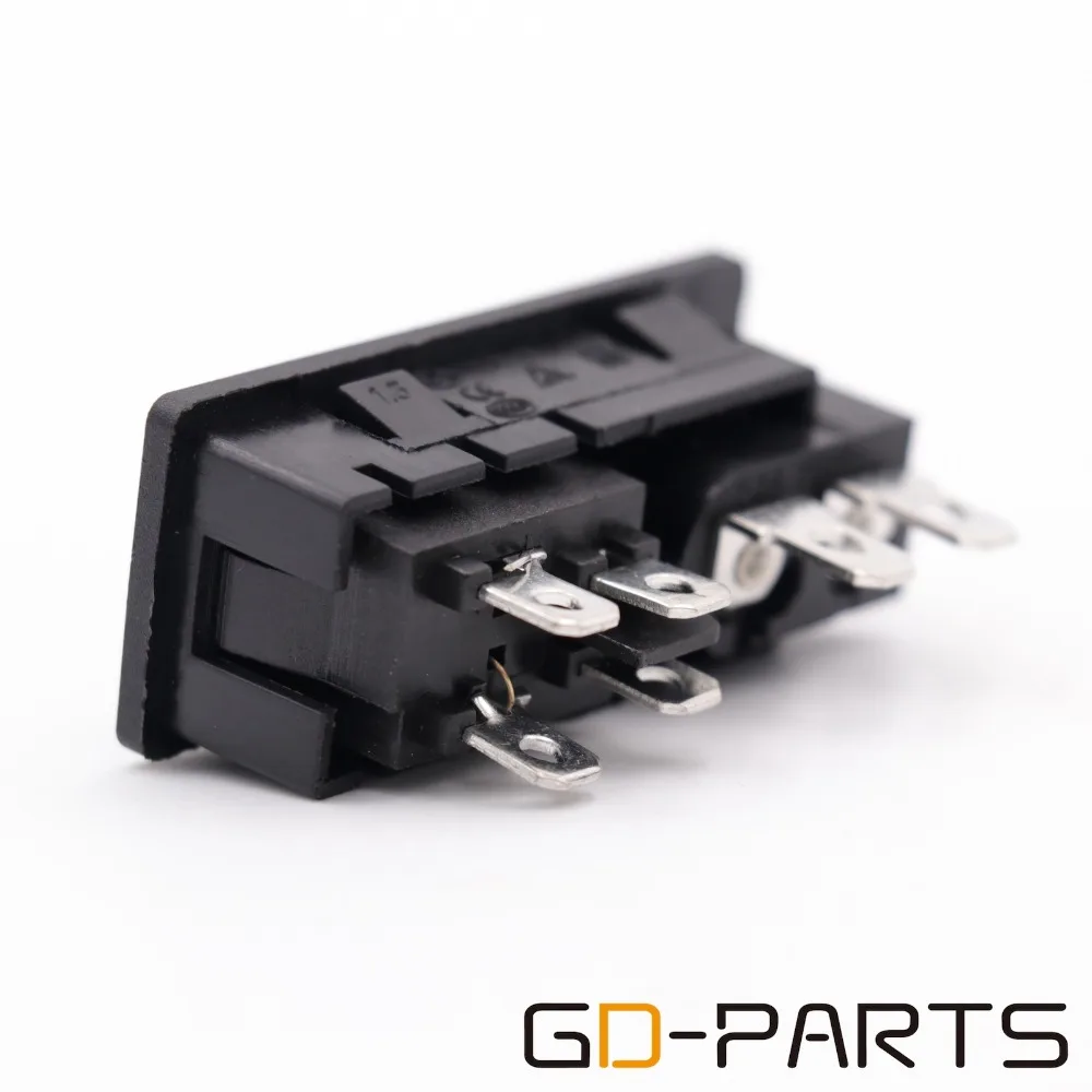 GD-PARTS IEC320 C8 AC Мощность разъем Мощность входе сосуд с красной включение/выключение света Кулисный Переключатель ccc, ce TUV KC AC 250 V 2.5A x10