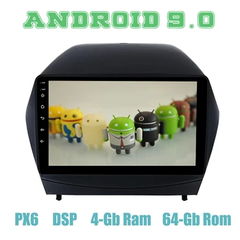 

px6 Android 9.0 Car GPS Radio Player for Hyundai IX35 Tucson 2009-2015 with DSP 4+64GB Auto Stereo Multimedia
