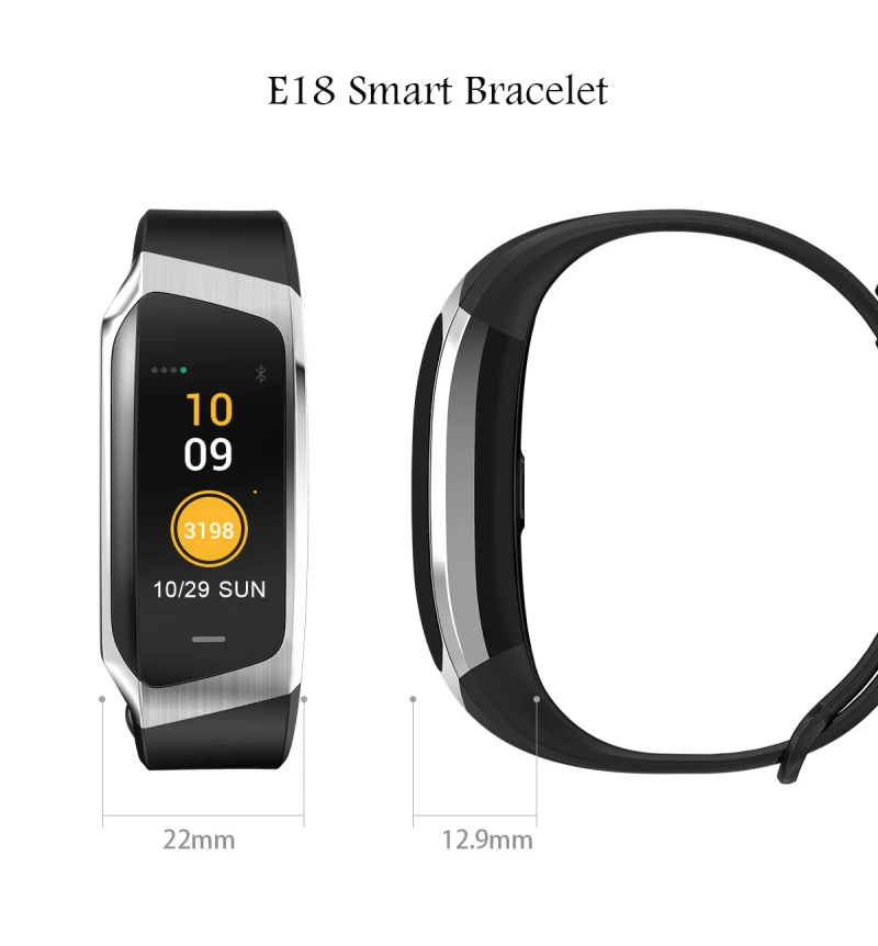 

E18 Smart Band Heart Rate Monitor Color Touch Screen Waterproof Blood Pressure Oxygen Sport Smart Bracelet Fitness Band Mi 2 3 4