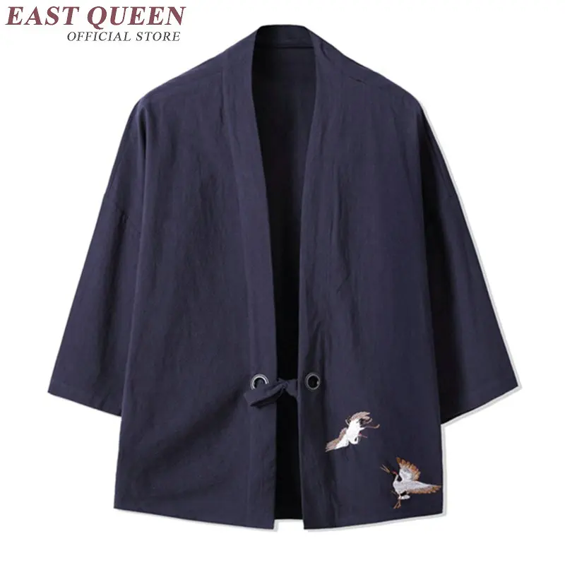 Traditional japanese mens clothing mens japanese kimono haori obi male yukata AA2347 Y