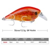 PROBEROS – appât dur artificiel pour la pêche, leurre pour attraper des poissons comme le bar, avec hameçon triple, matériel pour pêcher, Crankbait, 7.6cm, 12.5g, 6 # ► Photo 2/6