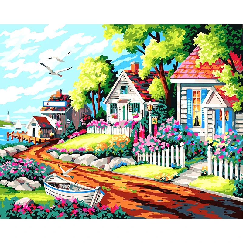 

Full Round Diamond 5D DIY Diamond Painting Cartoon house diamond Embroidery Cross Stitch Rhinestone Mosaic Painting decor